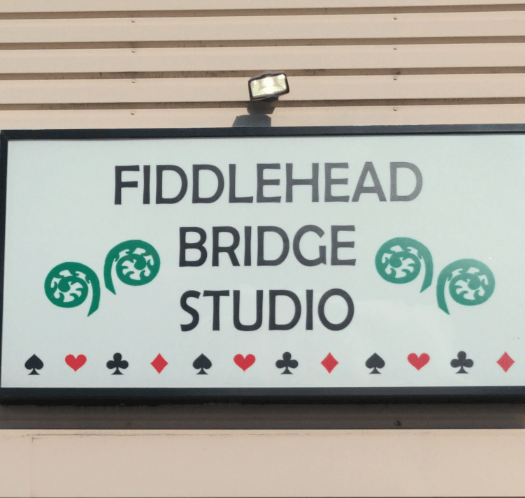 Fiddlehead Bridge Studio signage